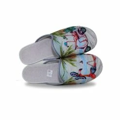 LA MAISON DE L'ESPADRILLE Chaussons Mules Pour Femme Les Flamants Roses (2041) -accessoires-chaussures Soldes les flamants roses 2041 4